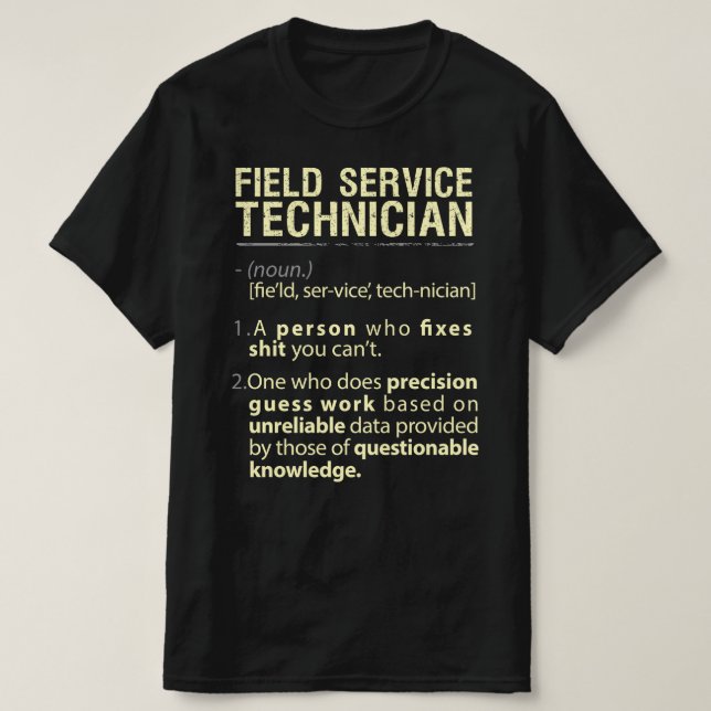 Camiseta Tecnología de servicio de campo Definición Real Am (Diseño del anverso)