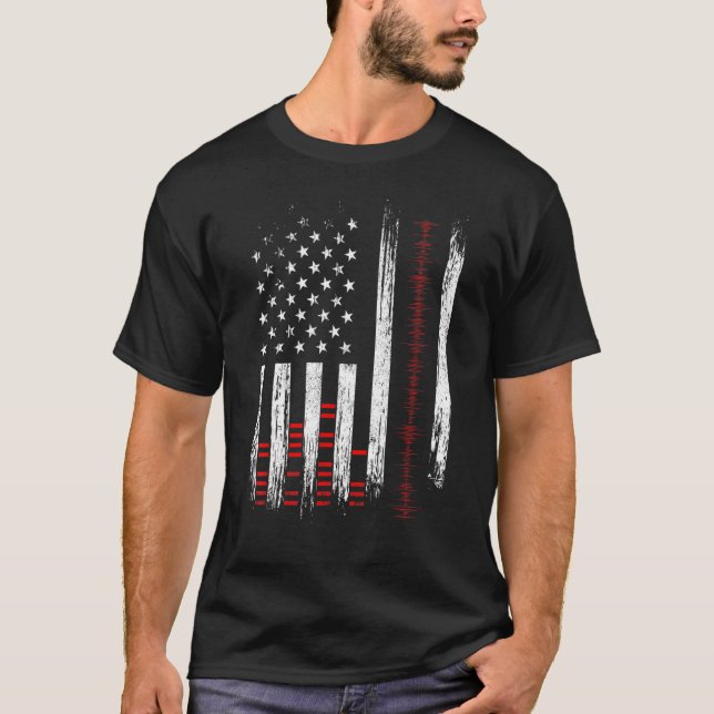 Camiseta Tecnología De Sonido De La Bandera De Los Ee.Uu. (Anverso)