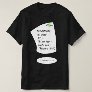 Camiseta Tecnología del automóvil - Grabación en negro