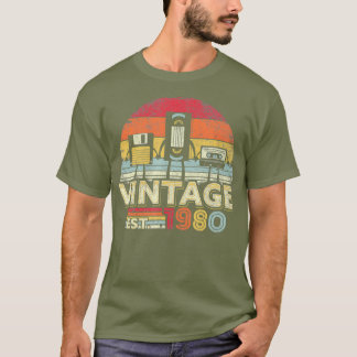 Camiseta Tecnología divertida de Shirt Vintage de 1980