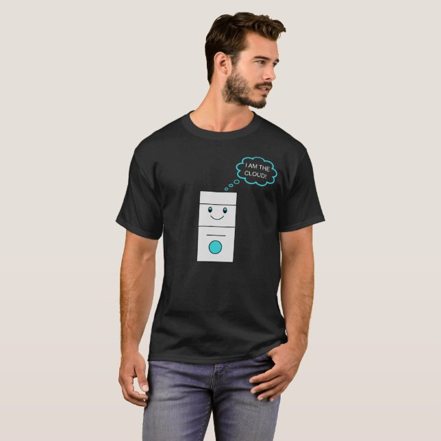Camiseta Tecnología divertida en la nube de computadoras (Anverso completo)