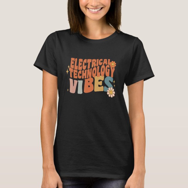 Camiseta Tecnología eléctrica retro Vibes profesoras Ki (Anverso)