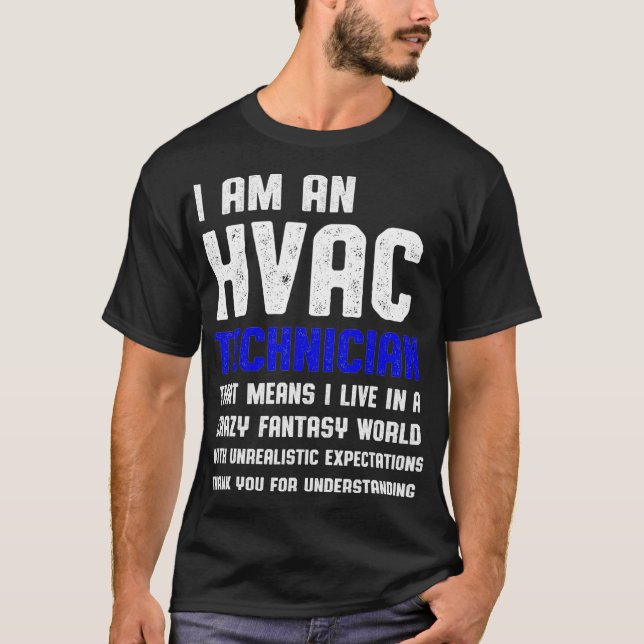 Camiseta Tecnología HVAC Fantasy Funny HVAC Tech (Anverso)