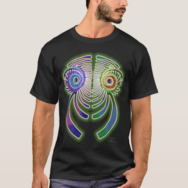 Camiseta Tecnología II del dragón del fractal (Anverso)