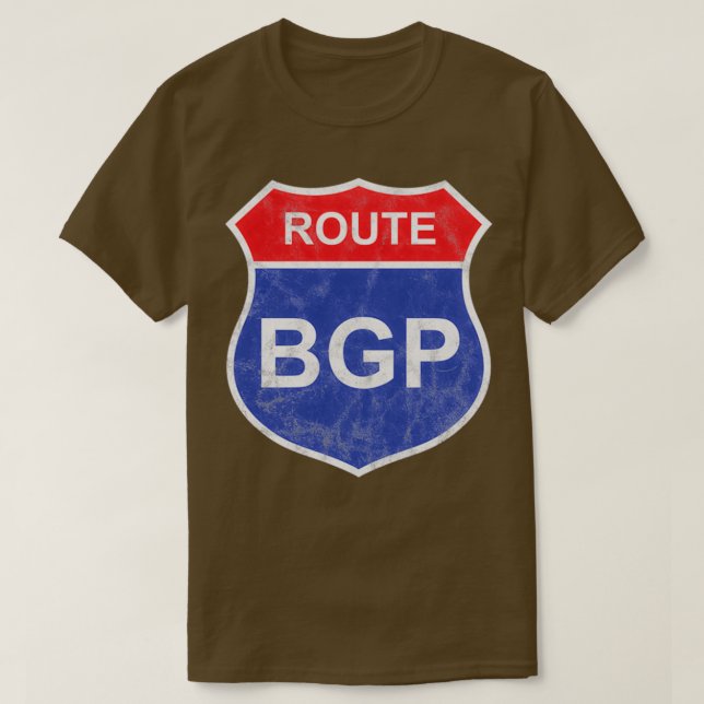 Camiseta Tecnología IT de red BGP de ruta (Diseño del anverso)