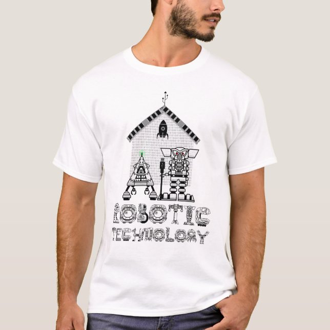 Camiseta Tecnología robótica divertida (Anverso)