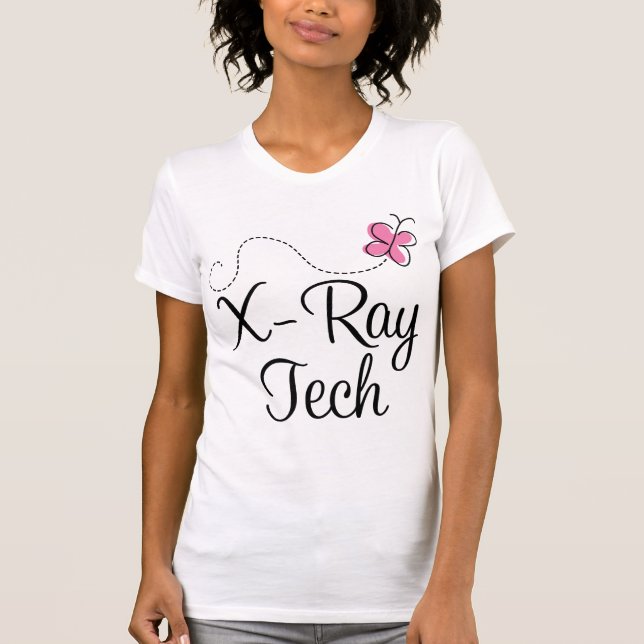 Camiseta Tecnología rosada linda de la radiografía de la (Anverso)