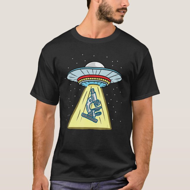 Camiseta Tecnología Ufo de Microscopio de Abducción (Anverso)