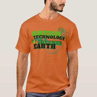 Camiseta Tecnología verde para un medio ambiente de tierra