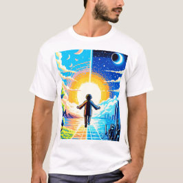 Camiseta Tecnología y armonía de la naturaleza - Arte de pí