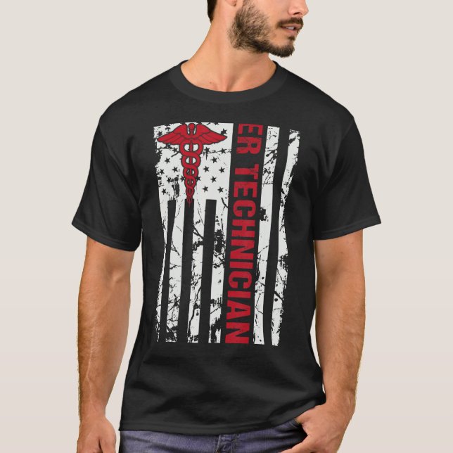 Camiseta Tecnólogo de Sala de Emergencia ER Tecnólogo Ame (Anverso)