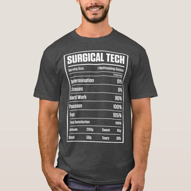 Camiseta Tecnólogo quirúrgico Hardwork Scrub Tech (Anverso)