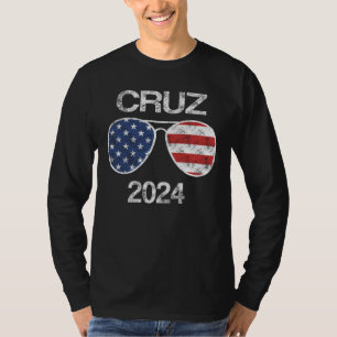 Camiseta Ted Cruz 2024 Vintage American Flag Gafas de sol
