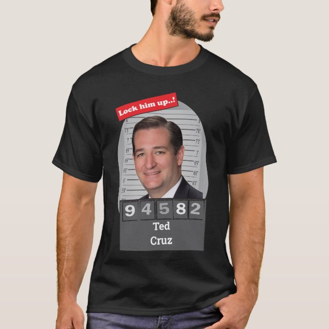 Camiseta TED CRUZ 🤣 Funny Mugshot Novedad Diversión encerr (Anverso)