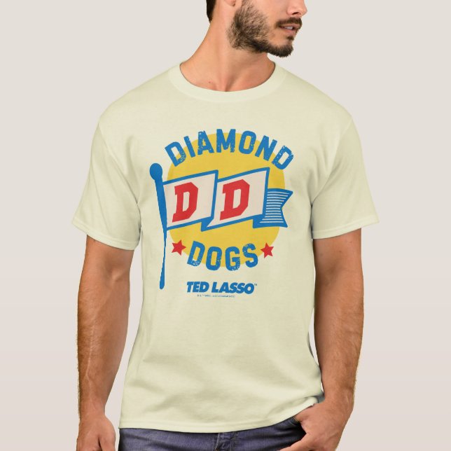 Camiseta Ted Lasso | Gráfica Pennant de Perros de Diamante (Anverso)