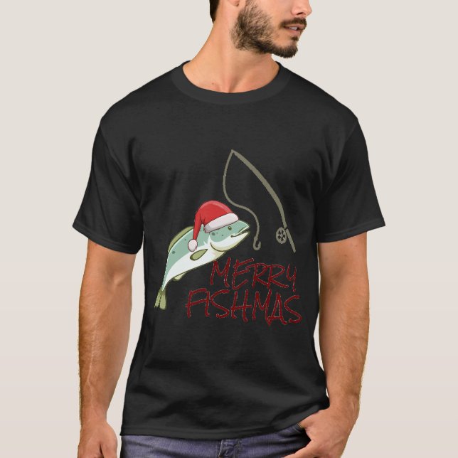 Camiseta Ted se fue a pescar Navidad (Anverso)