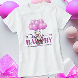 Camiseta Teddy Bear Ahí, Baby Shower Rosa