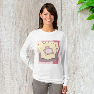 Camiseta Teddy Bear Baby Shower con círculos retro