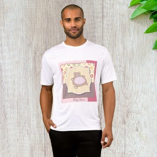Camiseta Teddy Bear Baby Shower con círculos retro