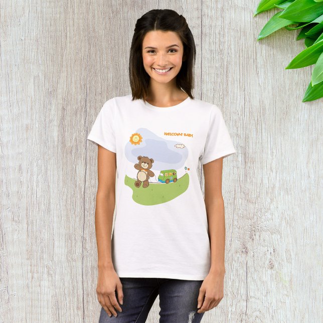 Camiseta Teddy Bear Bienvenida Bebé Nursera Diseño (Subido por el creador)