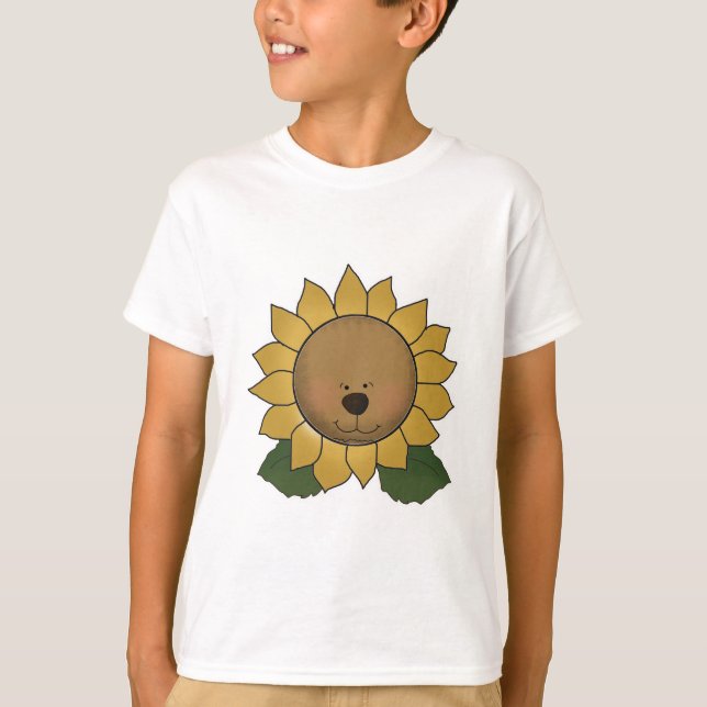 Camiseta Teddy Bear Face Sunflower (Anverso)