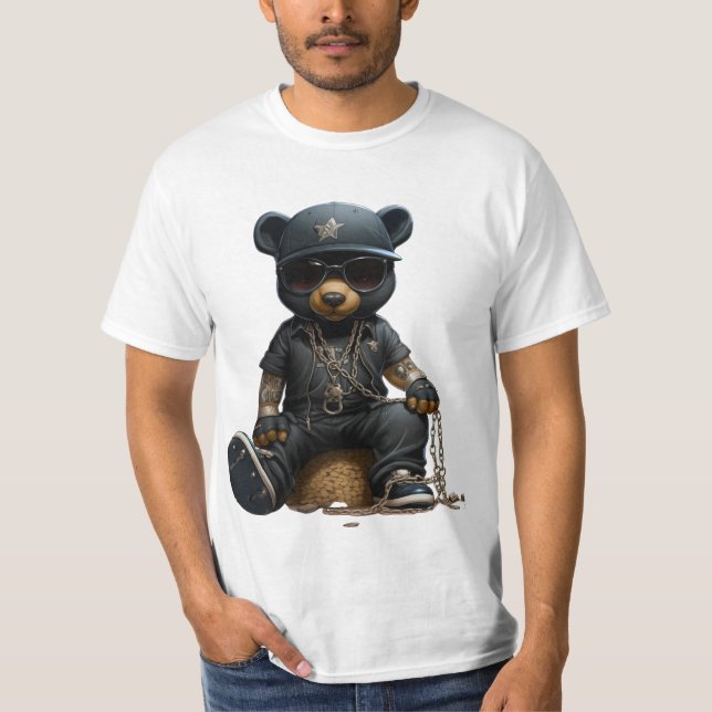 Camiseta Teddy bear gangster (Anverso)