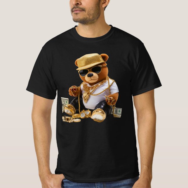 Camiseta Teddy bear gangster (Anverso)