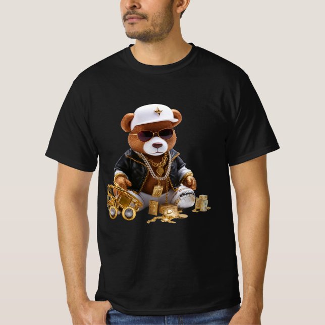Camiseta Teddy bear gangster (Anverso)