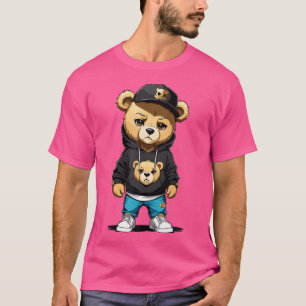 Camiseta Teddy Bear Gangster En La Ropa De Hip Hop Street