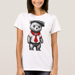 Camiseta Teddy Bear School Uniform Cute diseño animal