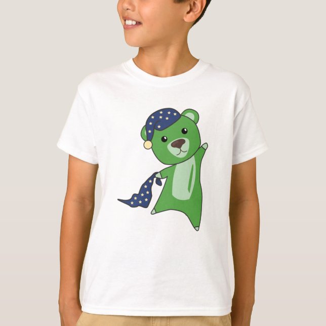 Camiseta Teddy Bear Sleepyhead verde Teddy Bear (Anverso)