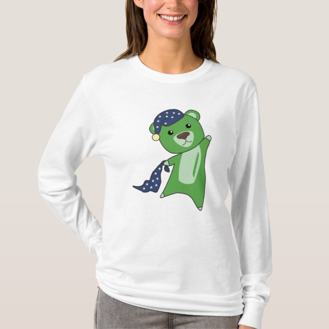 Camiseta Teddy Bear Sleepyhead verde Teddy Bear (Anverso)