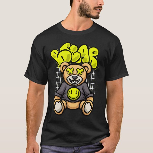 Camiseta Teddy Bear Smiling Emoticon streetwear (Anverso)