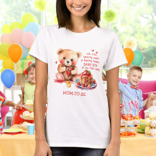 Camiseta Teddy Bear Strawberry Pancake Brunch Mamá-En-Ser