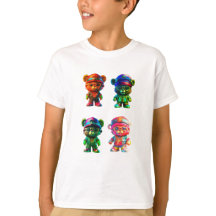 Teddy Bear Tees de algodón para niños