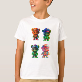 Camiseta Teddy Bear Tees de algodón para niños