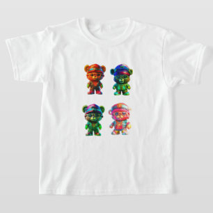 Camiseta Teddy Bear Tees de algodón para niños