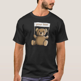 Camiseta teddy bear with sign for your individual text