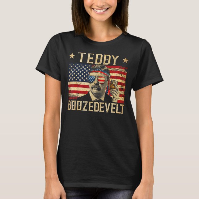 Camiseta Teddy Boozedevelopment Theodore Roosevelt 4 De Jul (Anverso)