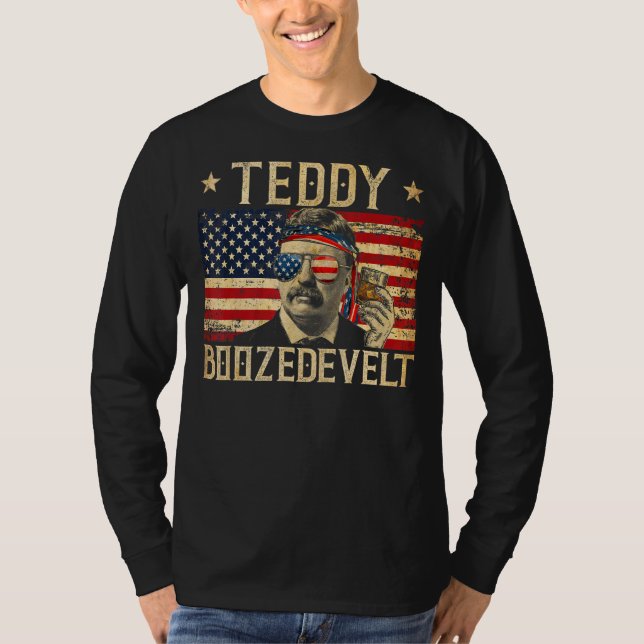 Camiseta Teddy Boozedevelopment Theodore Roosevelt 4 De Jul (Anverso)