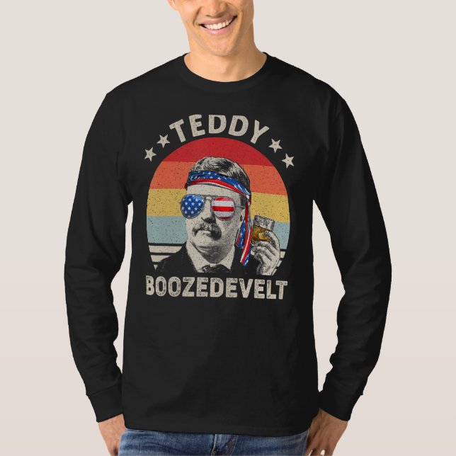 Camiseta Teddy Boozedevelopment Theodore Roosevelt 4 De Jul (Anverso)