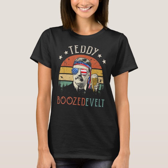 Camiseta Teddy Boozedevelopment Theodore Roosevelt 4 De Jul (Anverso)