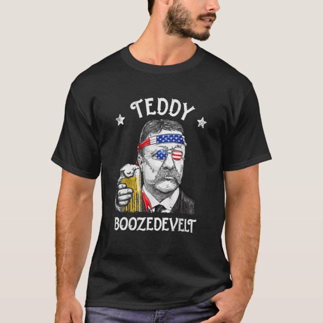 Camiseta Teddy Boozedevelopment Theodore Roosevelt 4 De Jul (Anverso)
