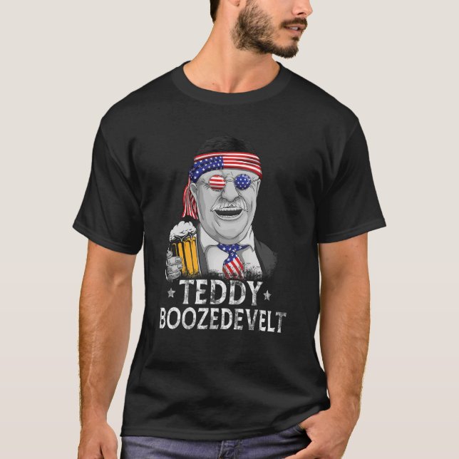 Camiseta Teddy Boozedevelopment Theodore Roosevelt 4 De Jul (Anverso)