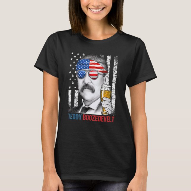 Camiseta Teddy Boozedevelopment Theodore Roosevelt 4 De Jul (Anverso)