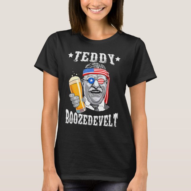 Camiseta Teddy Boozedevelopment Theodore Roosevelt 4 De Jul (Anverso)