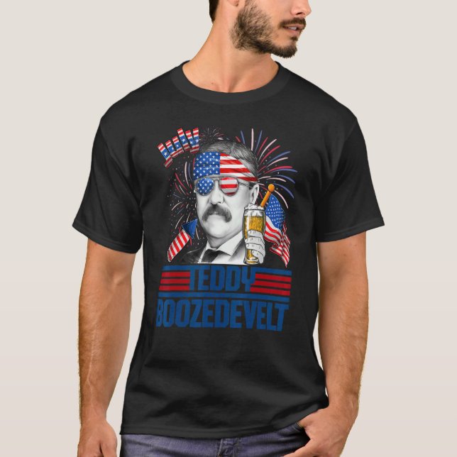 Camiseta Teddy Boozedevelopment Theodore Roosevelt 4 De Jul (Anverso)