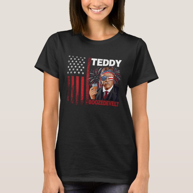 Camiseta Teddy Boozedevelopment Theodore Roosevelt 4 De Jul (Anverso)