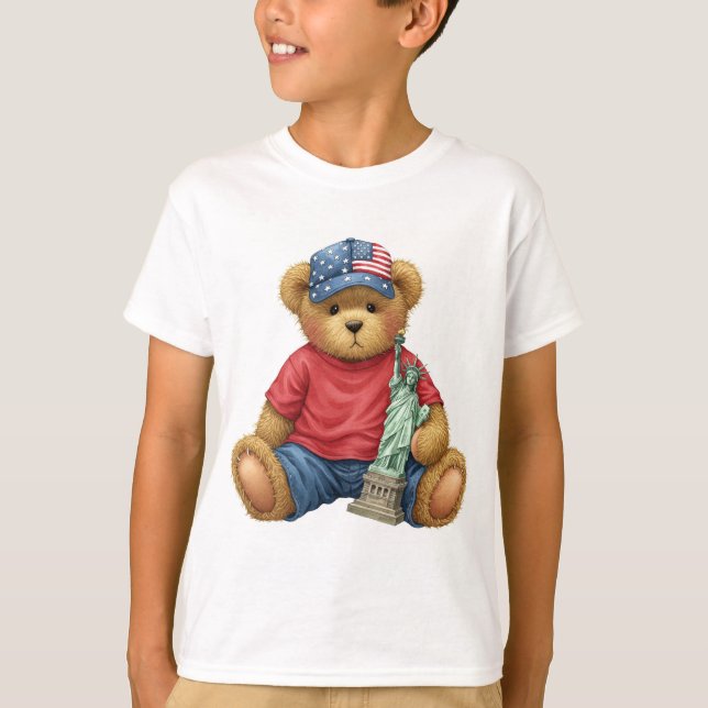 Camiseta Teddy con la Estatua de la Libertad, de Natasha Us (Anverso)