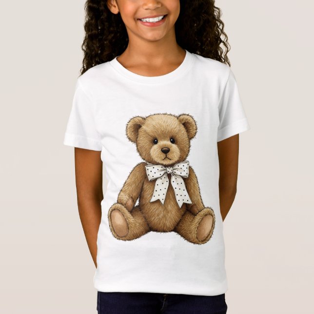 Camiseta Teddy con un tinte de polka blanco (Anverso)